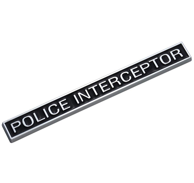 EmbRoom Police Interceptor Emblem, 3D Emblems Trunk Nameplate Badge Sticker Decal Replacement for Explorer (1pcs Chrome)